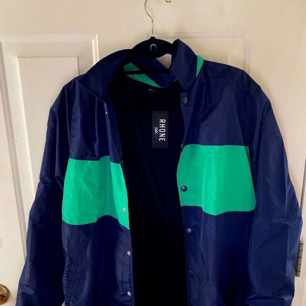 Green and Blue Windbreaker